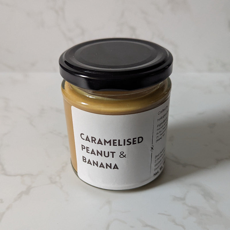 Our caramelised peanut & banana spread