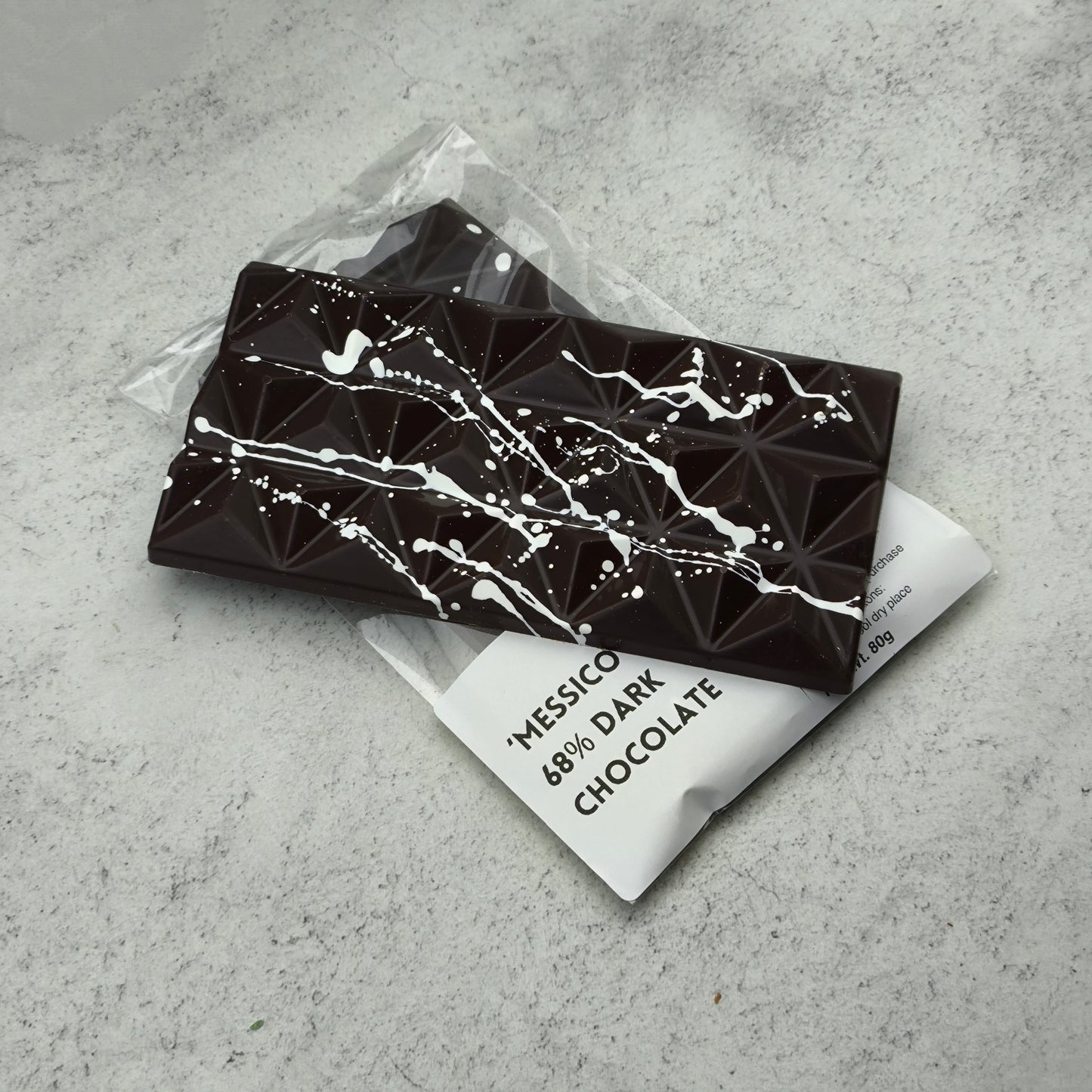 80g 68% dark chocolate bar of Mexican origin