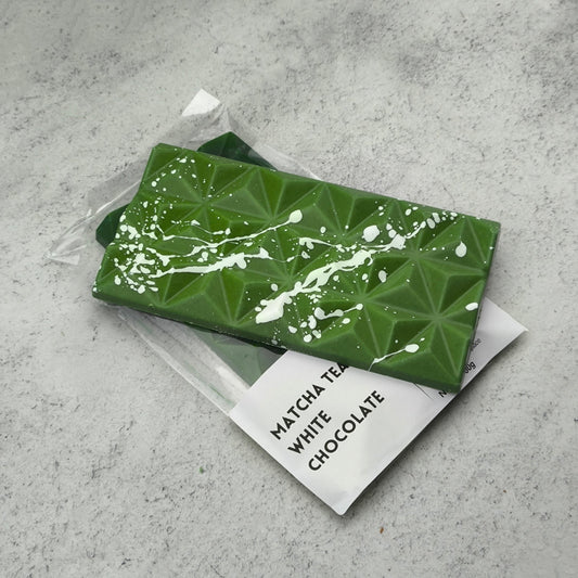 80g solid bar of Matcha Tea and white chocolate